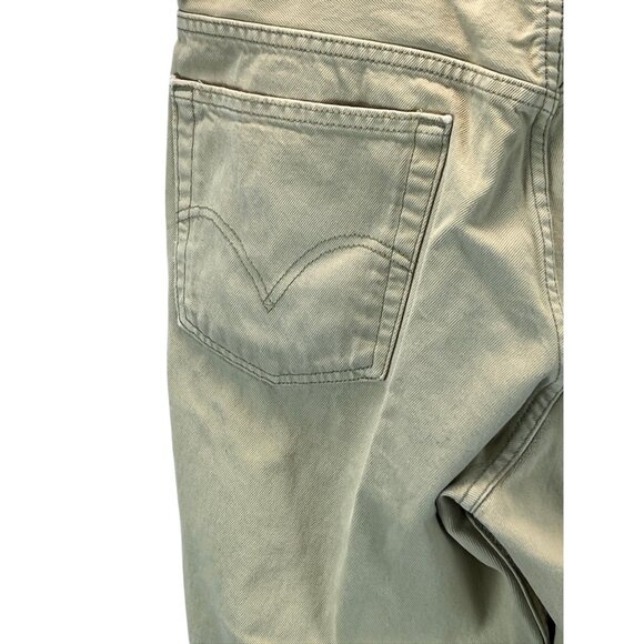 Levis 505 Men's Regular Fit Beige Jeans W40 L32 Cotton Denim Straight Leg Casual - Picture 9 of 10